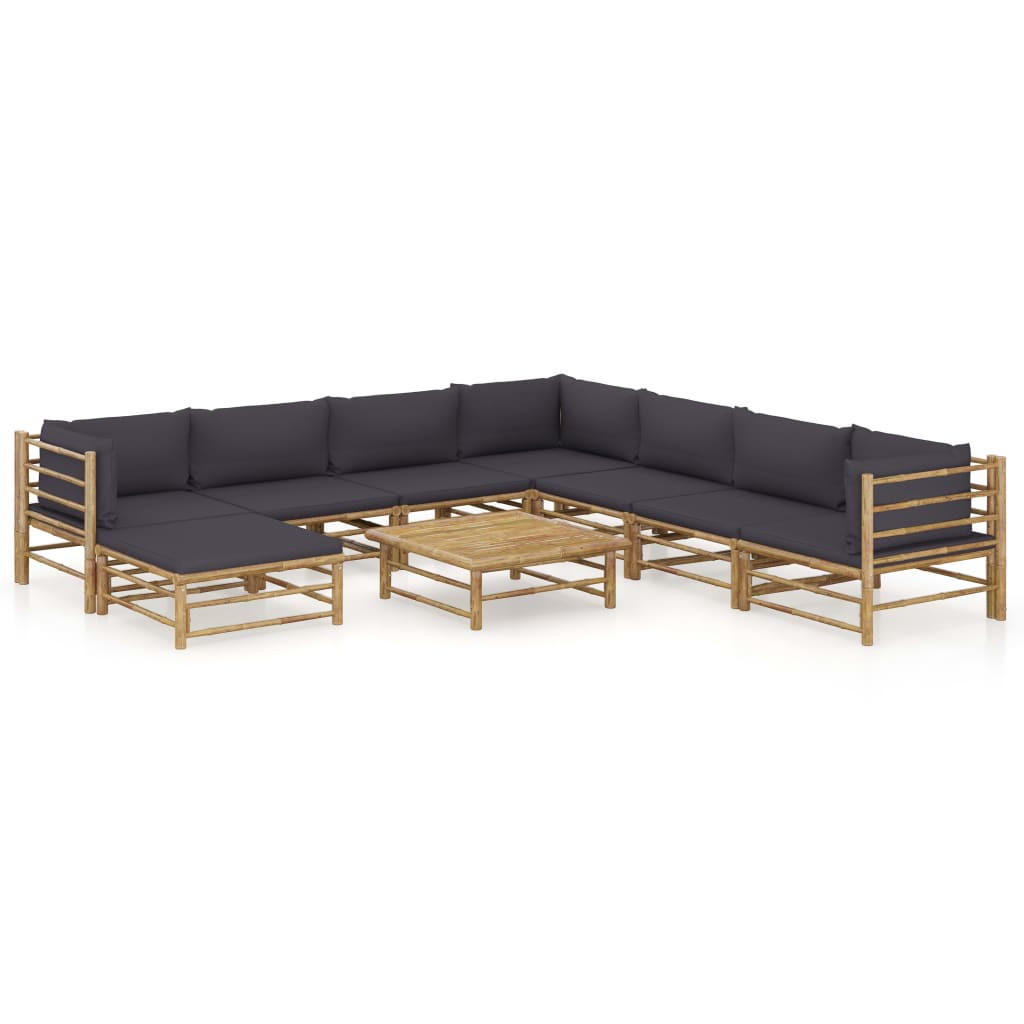 GARTENSET Retzlaff 9-teilig - Grau, Naturmaterialien - Nettlife