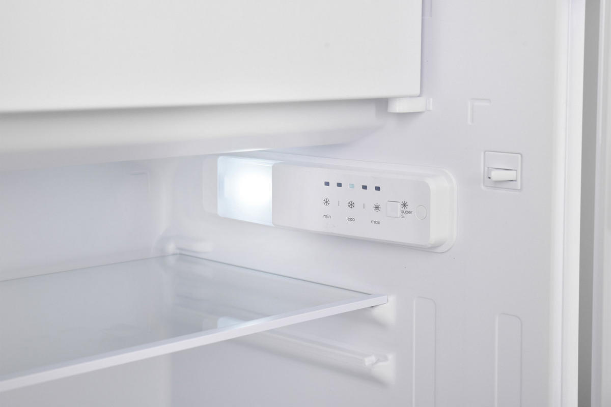 EINBAUKÜHLSCHRANK mit Gefrierfach, 102cm Nische, Schlepptür-Technik, 139 Liter Nutzinhalt - Weiß, Glas/Kunststoff (54/102/54.5cm) - Telefunken