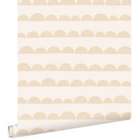 TAPETE grafisches Motiv 50 x 900 cm - Beige, Papier (50/0.1cm) - ESTAhome
