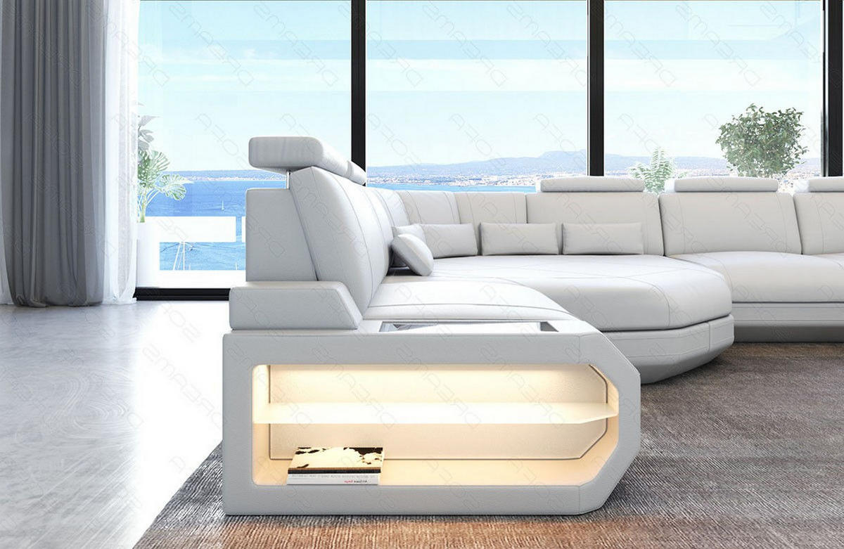 LEDERSOFA Asti L - Weiß, Leder (427/93/280cm) - Sofa Dreams