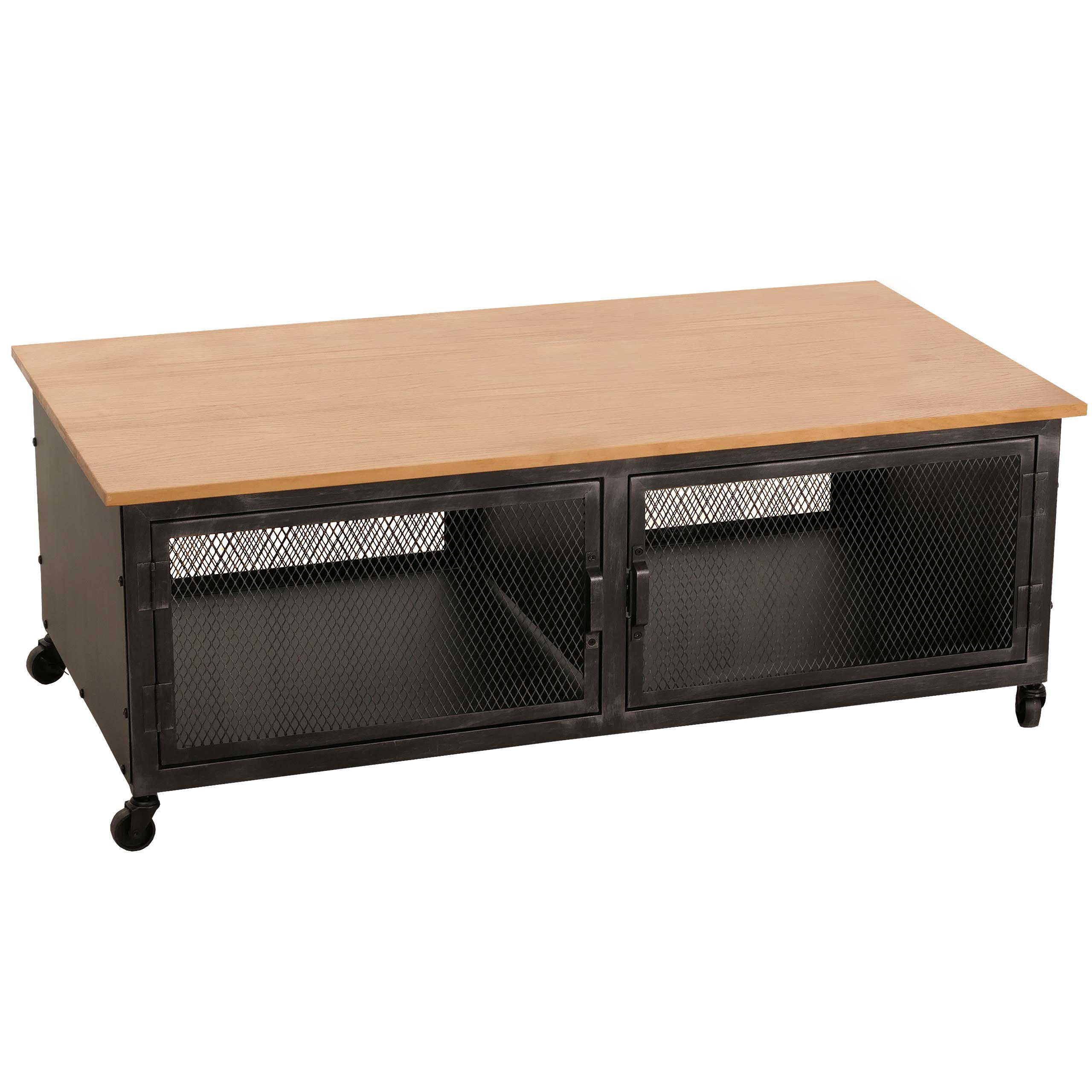 COUCHTISCH Schwarz, Beige - Beige/Schwarz, Holz (60/120/45cm) - MCW