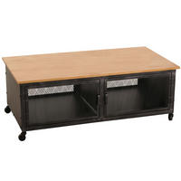 COUCHTISCH Schwarz, Beige - Beige/Schwarz, Holz (60/120/45cm) - MCW