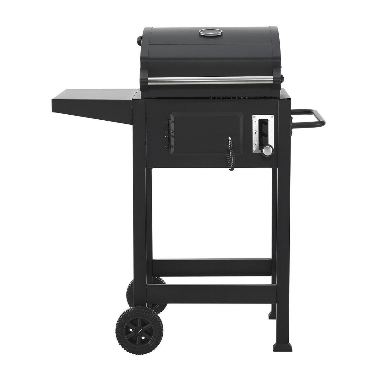 HOLZKOHLEGRILL Missouri schwarz mit Abdeckplane - Schwarz, Metall (86/104/52cm) - Juskys