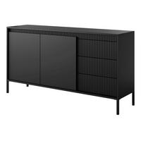 KOMMODE 154 cm Santori mit Schubladen, Schwarz - Schwarz, Holz (154/81/40cm) - Emporius