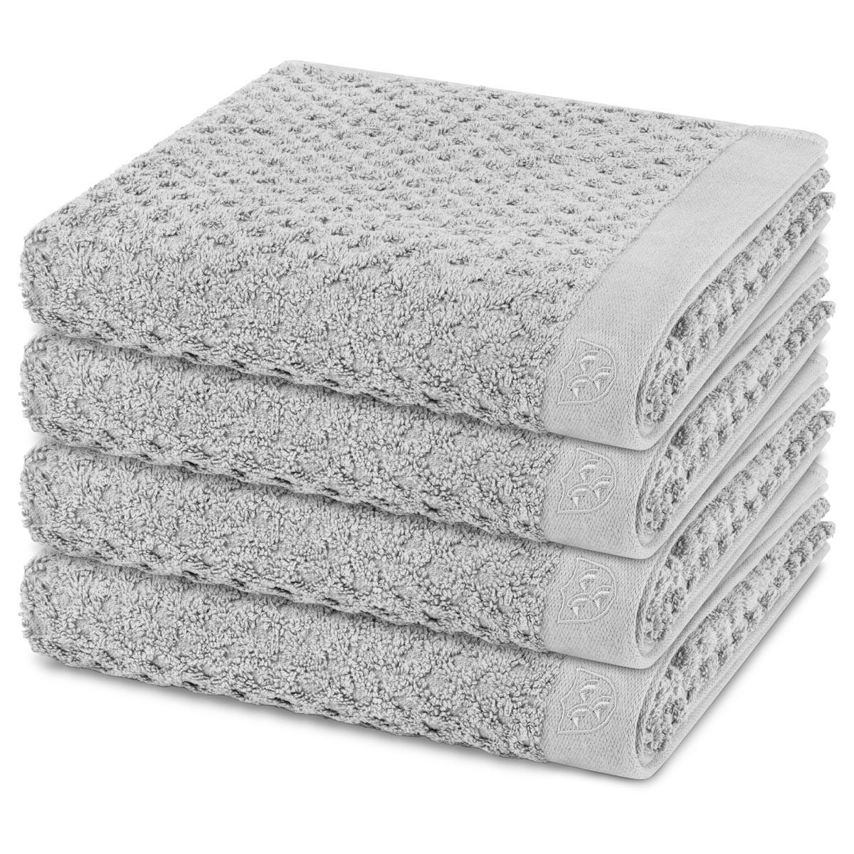 HANDTUCH Harmony 4er-Set - Hellgrau, Textil (50/100cm) - Ross