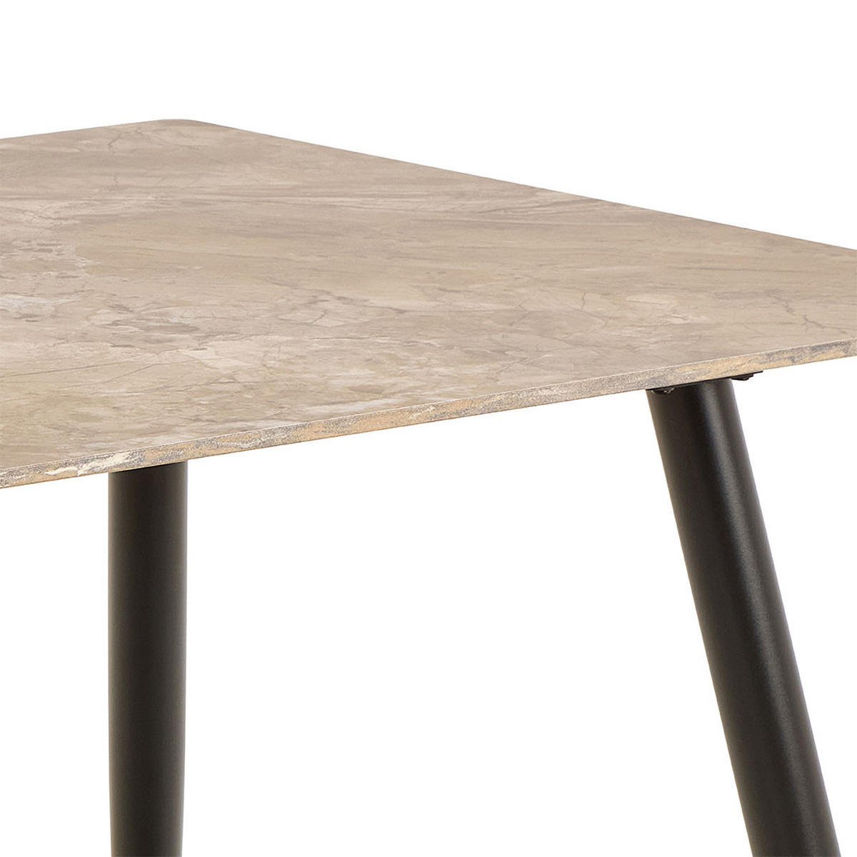 ESSTISCH, Wicklow, Braun, Metall / Keramik, 140 x 80 x 75 cm - Braun, Metall (80/140/75cm) - ebuy24