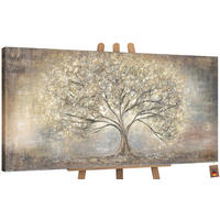 GEMÄLDE Goldbaum auf Keilrahmen 160x80 cm - Goldfarben, Holz (160/80cm) - YS-art gallery