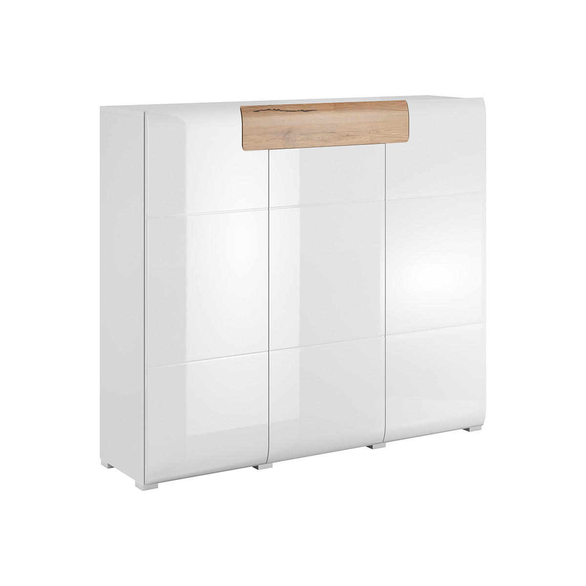 SIDEBOARD Jules Weiß und Holz - Weiß, Holzwerkstoff (147/131/39cm) - Petits-meubles