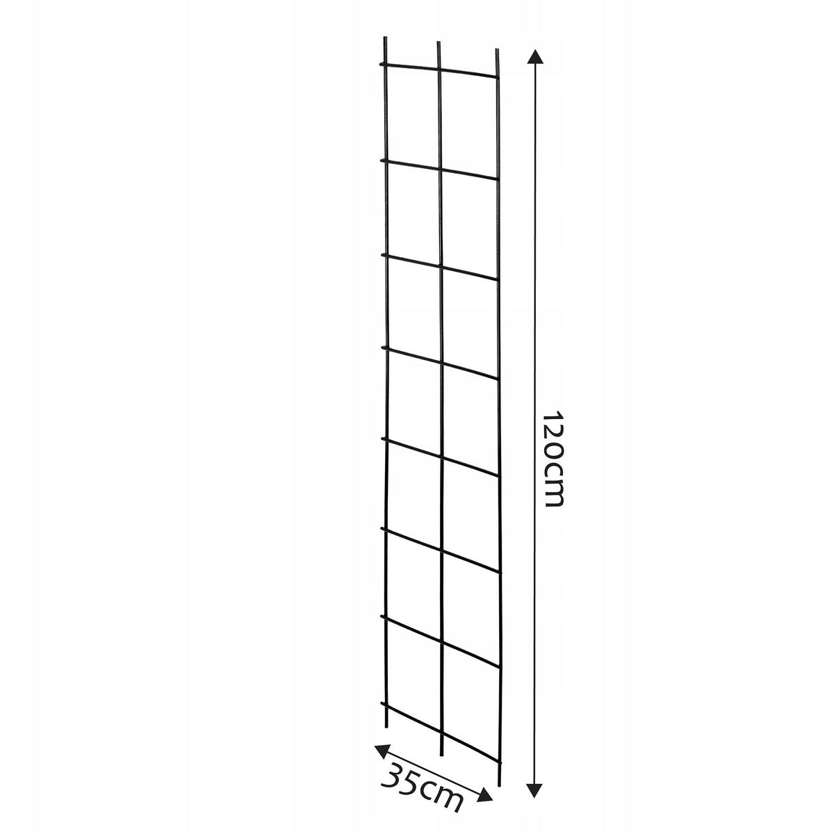 BLUMENGITTER 35 x 120 cm, Schwarz - Schwarz, Metall (35/120cm) - KADAX