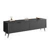 TV-UNIT SCARLETT 2D 163 CM SCHWARZ - Schwarz, Holzwerkstoff (163/51/38cm) - Lookway