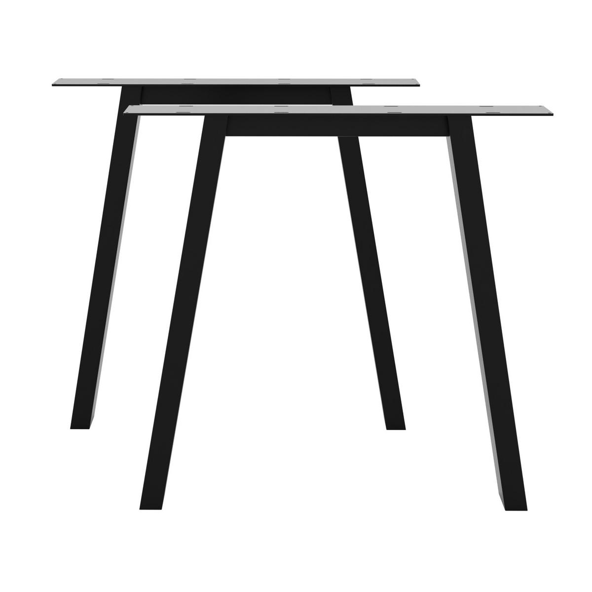 KOVINSKE NOGE ZA MIZO set 2 kos črna 72 cm - črna, kovina (70/72/8cm) - Metalo Pro