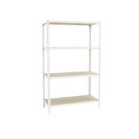 SCHWERLASTREGAL Mid Muli HxBxT 150 x 120 x 30 cm 4 Fachböden Fachlast 200 kg Weiß - Weiß, Metall (120/150/30cm) - PROREGAL