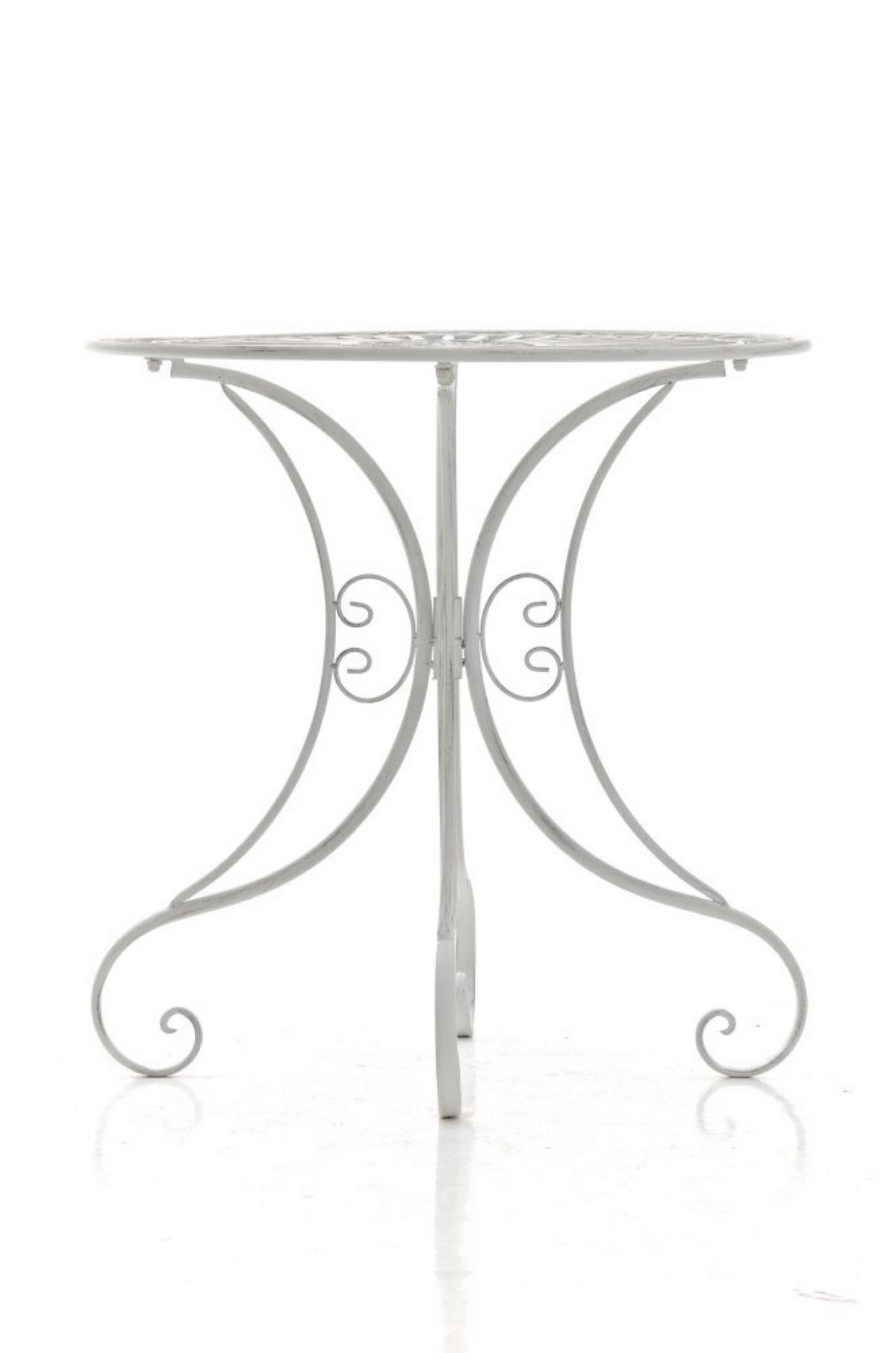 GARTENTISCH Hera antik weiß - Creme, Metall (72.5/70/70cm) - TPFGarden