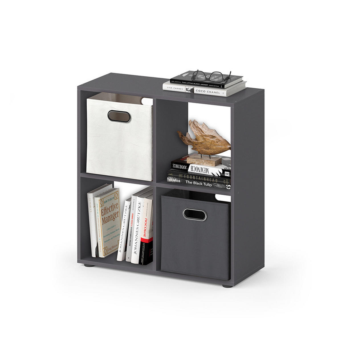 RAUMTEILER Tetra Grau 72.6 x 72 cm - Grau, Holzwerkstoff (72.6/72/29cm) - Vicco