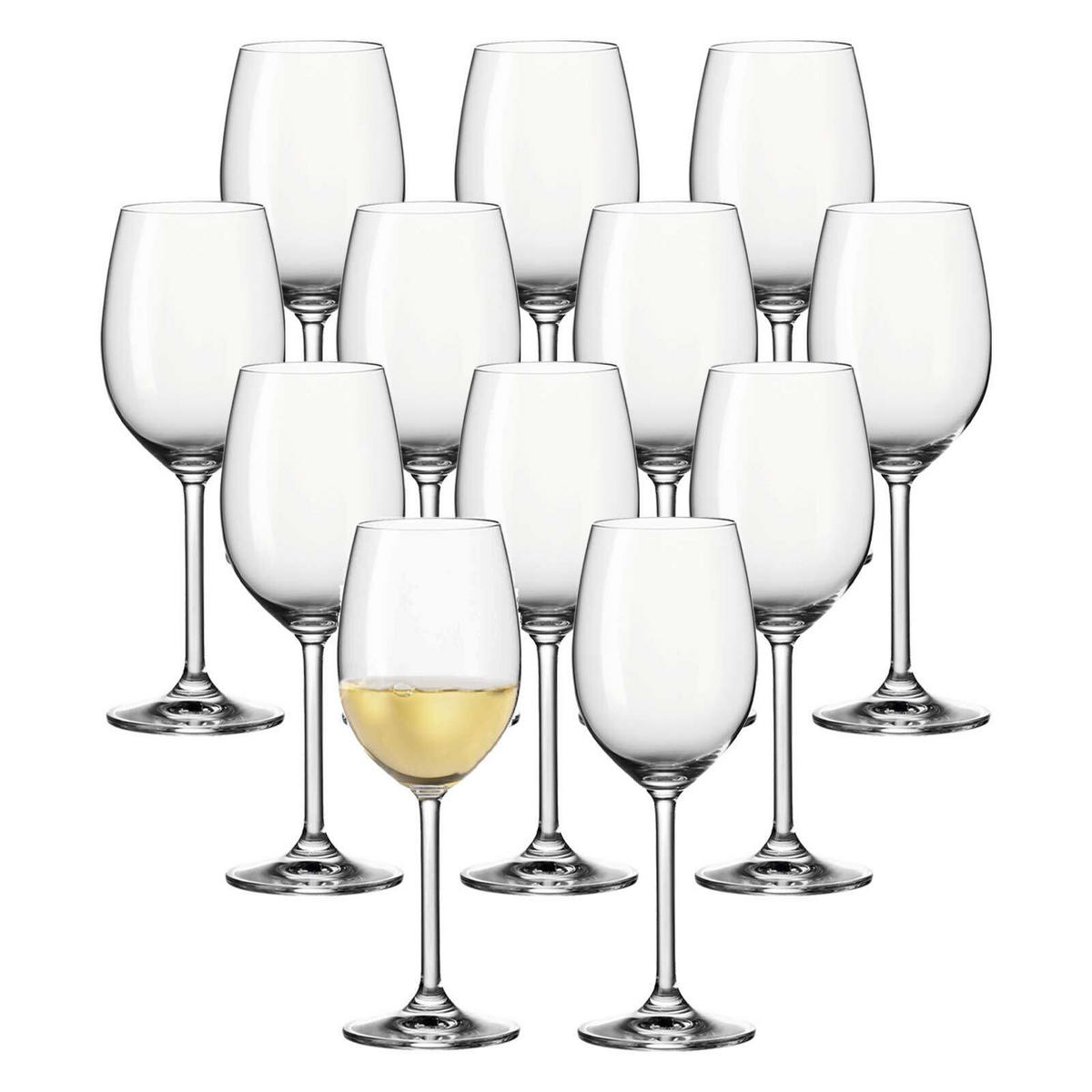 WEISSWEINGLÄSER Daily transparent 170 ml 12er Set - Transparent, Glas (0.37L) - Leonardo Living