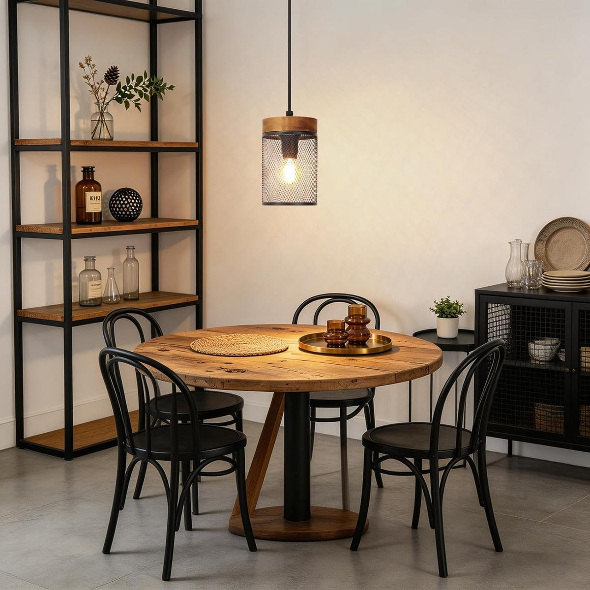 PENDELLEUCHTE 10/10/150cm - Schwarz, Metall (10/10/150cm) - Nettlife