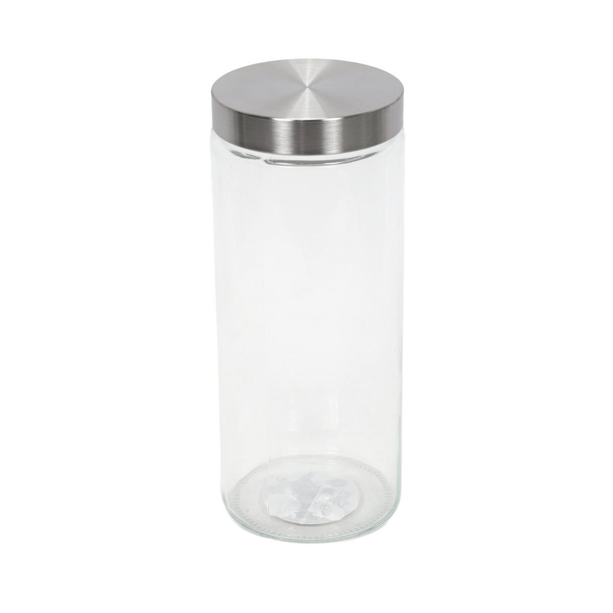 VORRATSDOSE aus Glas 2000 ml 11/11/27,6 cm - Silberfarben, Glas (2L) - 5five Simply Smart