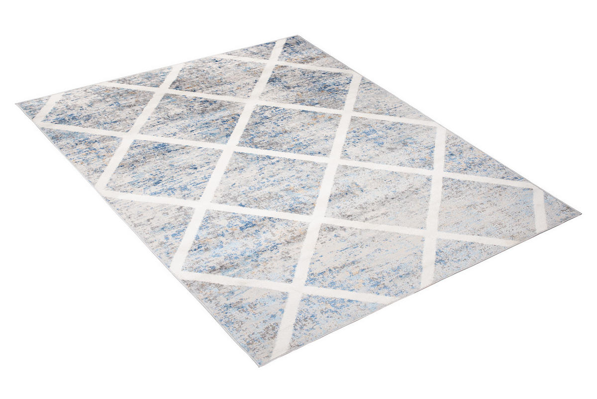 TEPPICH VALLEY Grau Blau 120/170 cm - Blau, Textil (120/170cm) - Tapiso