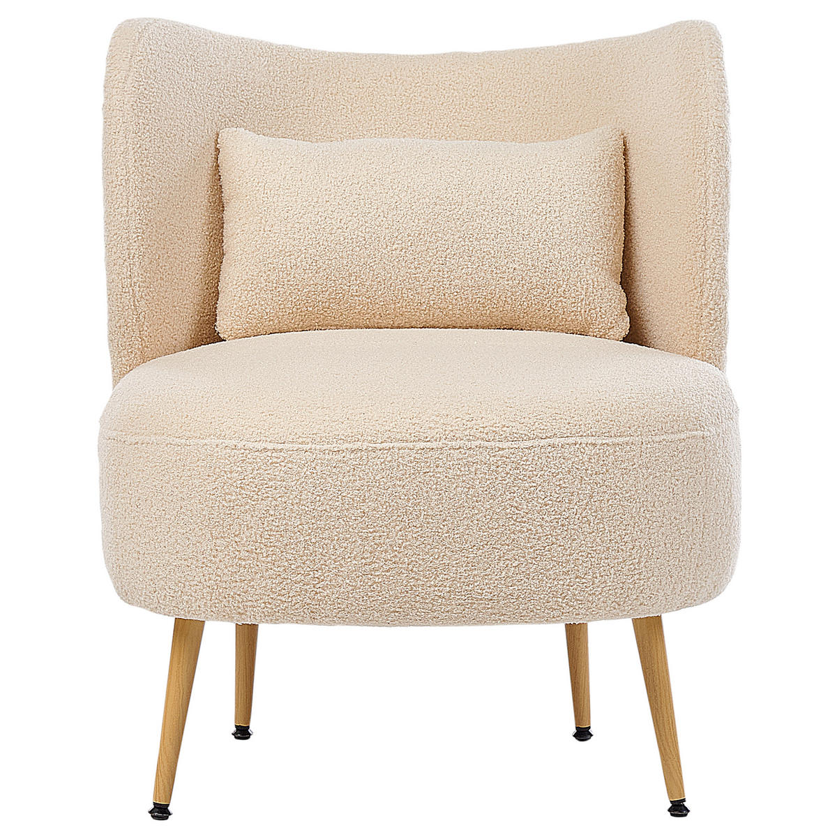 SESSEL Beige Otsby II - Beige/Braun, Textil (60/76/55cm) - Beliani