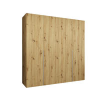 DREHTÜRENSCHRANK 202/200/52 4-türig - Kaschmir/Eiche Artisan, Holz (200/202/52cm) - Abiks Möbel