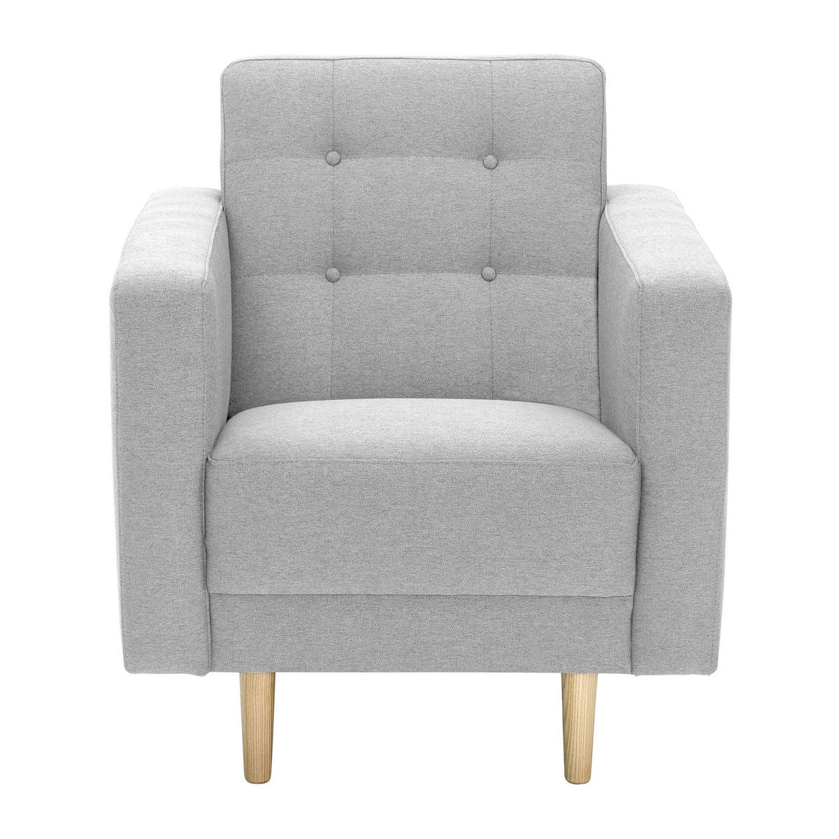 POLSTERSESSEL Kazia Flachgewebe hellgrau - Hellgrau, Kunststoff (75/81/83cm) - 58aufmkessel