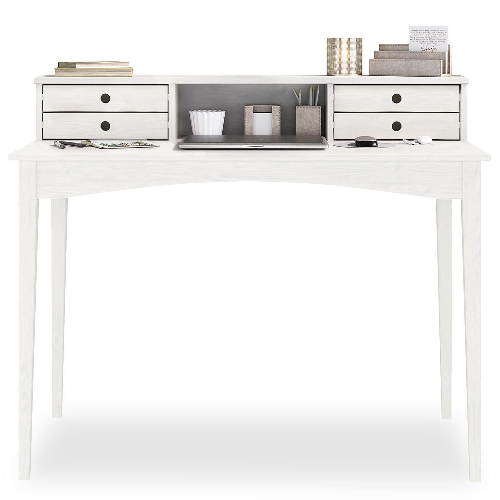 SCHREIBTISCH MILANO weiß - Weiß, Holz (54/110/91cm) - IDIMEX