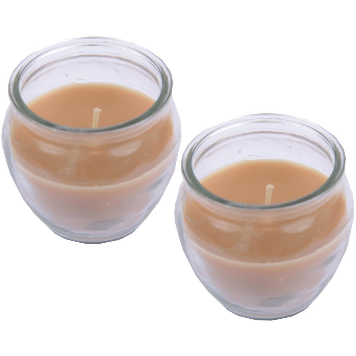 DUFTKERZEN Glas 10er-Pack Cookie-Cream - Braun, Glas (6/6cm)