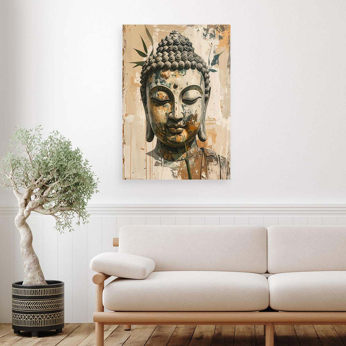 LEINWANDBILD Zen und Orientalisch 80x120cm - Beige, Textil (80/120cm) - Feeby