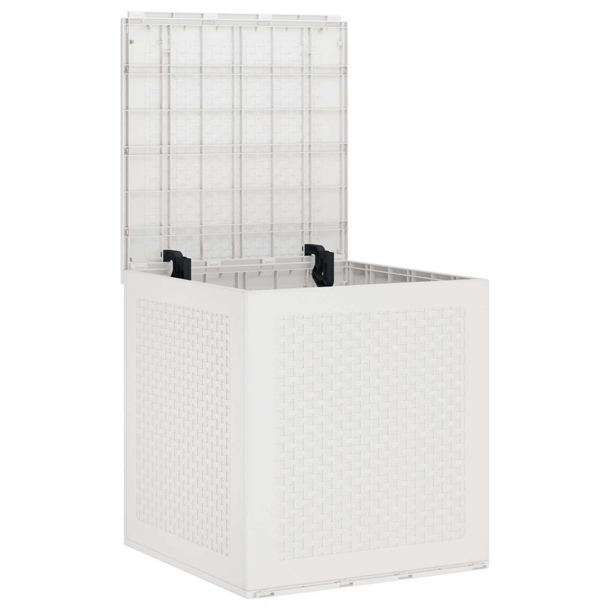 AUFBEWAHRUNGSBOX Mit Speicher Weiss 55/53/57 Cm Polypropylen - Weiß, Kunststoff (53/57/55cm) - vidaXL