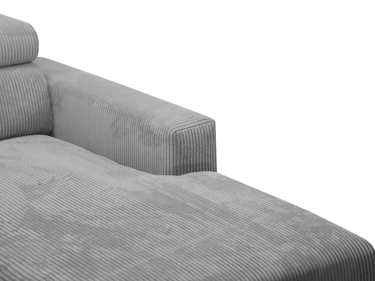 ECKSOFA Milano Premium Cord, Seite: Links LC+2R - Schwarz/Graphitfarben, Holz/Textil (236/172cm) - MIRJAN24
