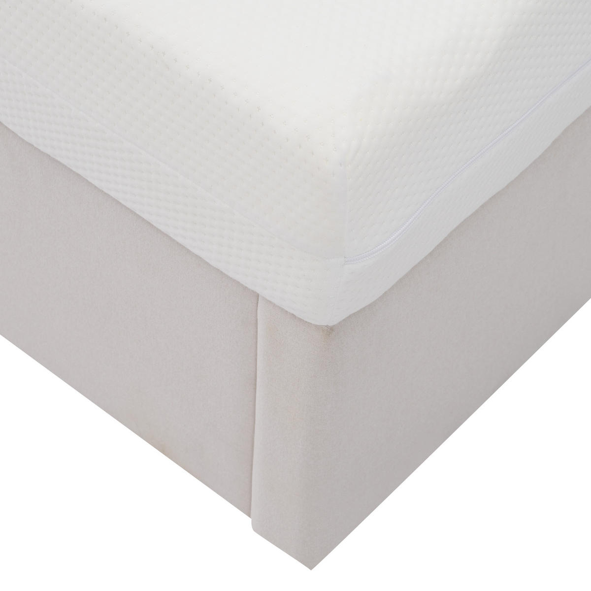 MATRATZE 180/200 cm, 20 cm Höhe, einseitig 7-Zonen & Eierschalenkomfort - Weiß, Kunststoff (180/200cm) - OKMYHOME