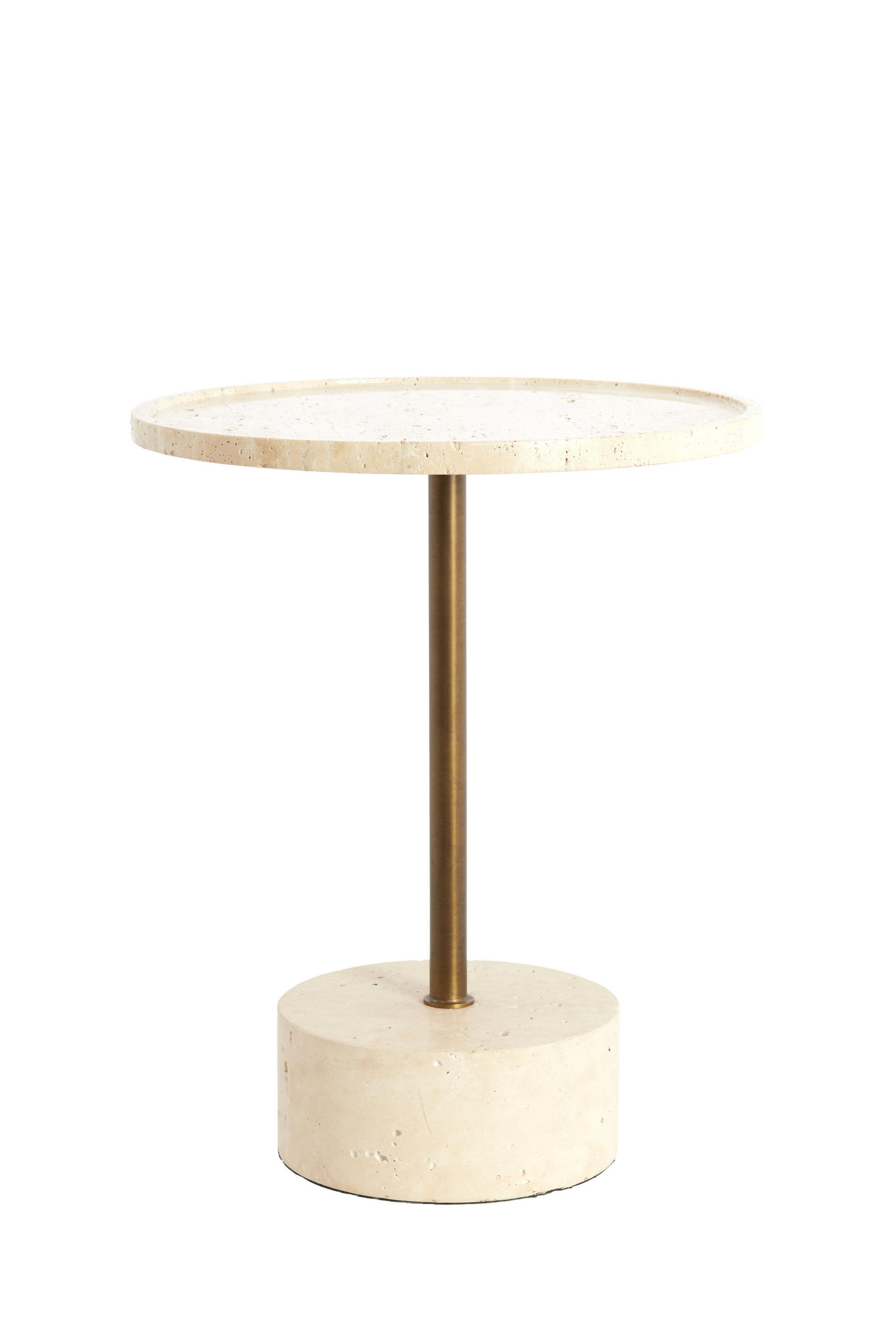 BEISTELLTISCH Civita Braun 41/41/53 cm - Braun, Stein (41/41/53cm) - Light & Living