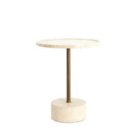 BEISTELLTISCH Civita Braun 41/41/53 cm - Braun, Stein (41/41/53cm) - Light & Living