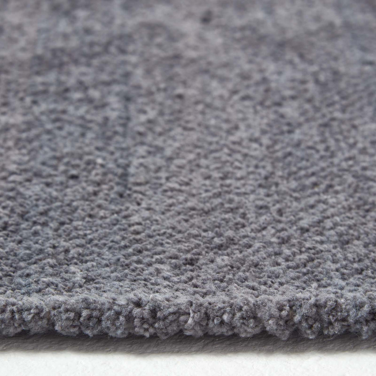 HANDWEBTEPPICH Chenille 90/150 cm - Dunkelgrau, Textil (90/150cm) - Homescapes