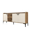 BUFFET 4 Türen L180 cm - Venedik - Beige, Holzwerkstoff (35/78/180cm) - Calicosy