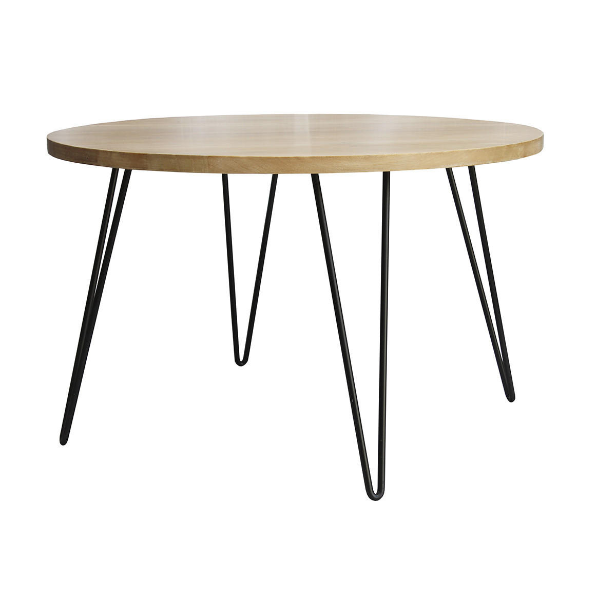 ESSTISCH Rund Massiv Mangoholz D116 VIBES - Naturfarben, Holz (116/116/76cm) - Miliboo