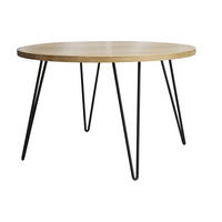 ESSTISCH Rund Massiv Mangoholz D116 VIBES - Naturfarben, Holz (116/116/76cm) - Miliboo