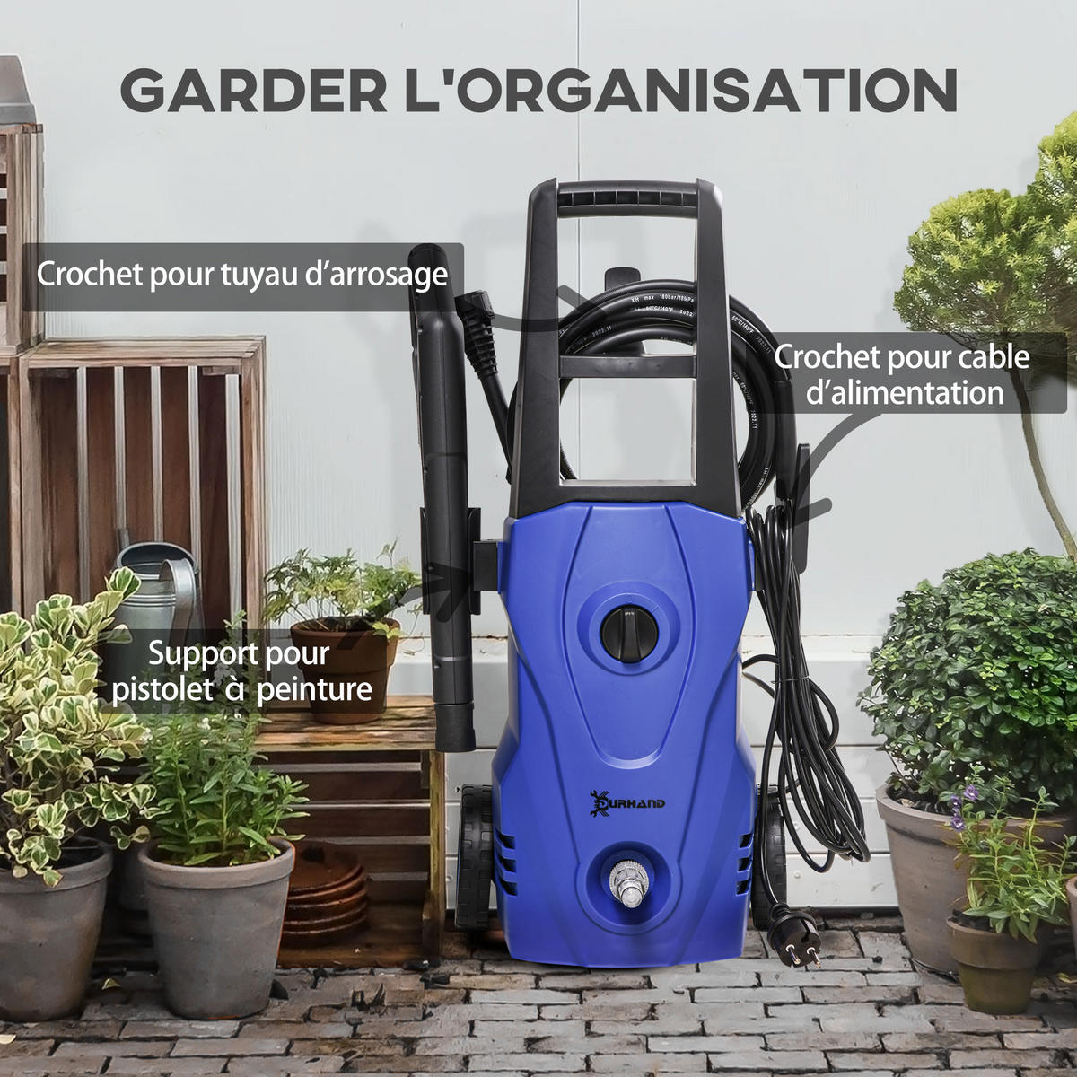 HOCHDRUCKREINIGER DE-13876 1600W mit 130 bar Blau - Blau, Kunststoff (27/68/23.5cm) - ComfortXL