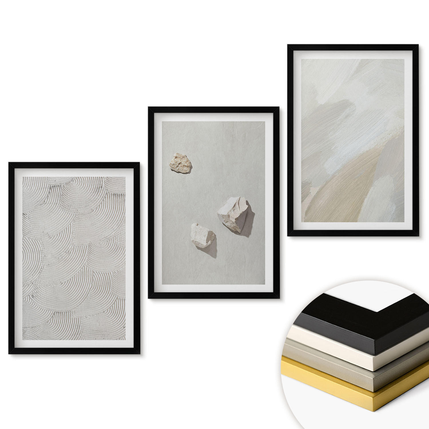 ArtPrintCave Wandbilder Schwarz 40x60 cm