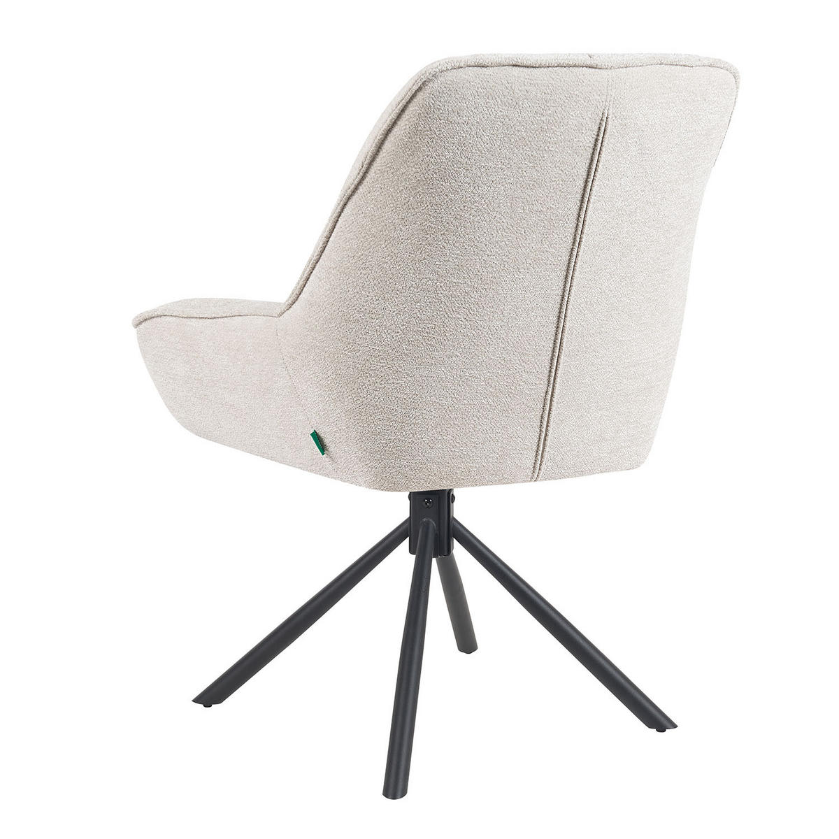 DREHSTUHL Mika-Mira - Creme/Schwarz, Textil/Metall (60/88/68cm) - DUBI Möbel