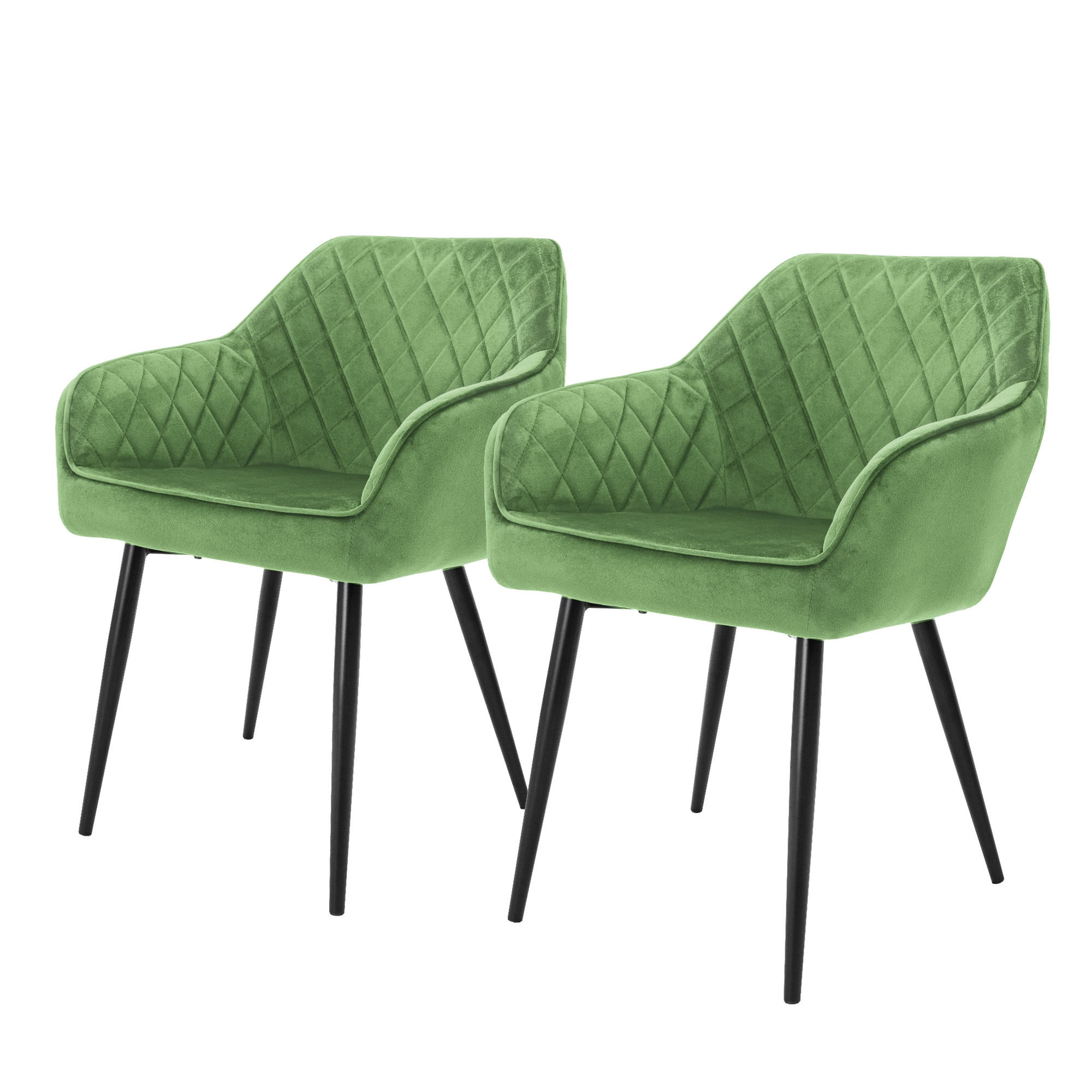 ML-DESIGN JÍDELNÍ ŽIDLE, sada 2 ks, barva šalvějová, samet