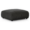 HOCKER Mollis Dunkelgrau Plüschcord - Dunkelgrau/Schwarz, Holz/Kunststoff (88/39/88cm) - S-Style Möbel