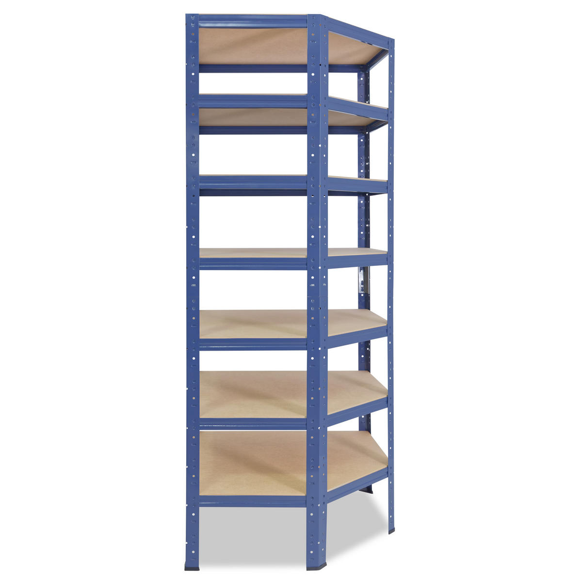 ECKREGAL HOME 230x80x50 cm in blau mit 7 Böden und 125 kg Traglast pro Boden - Blau, Metall (80/230/50cm) - shelfplaza