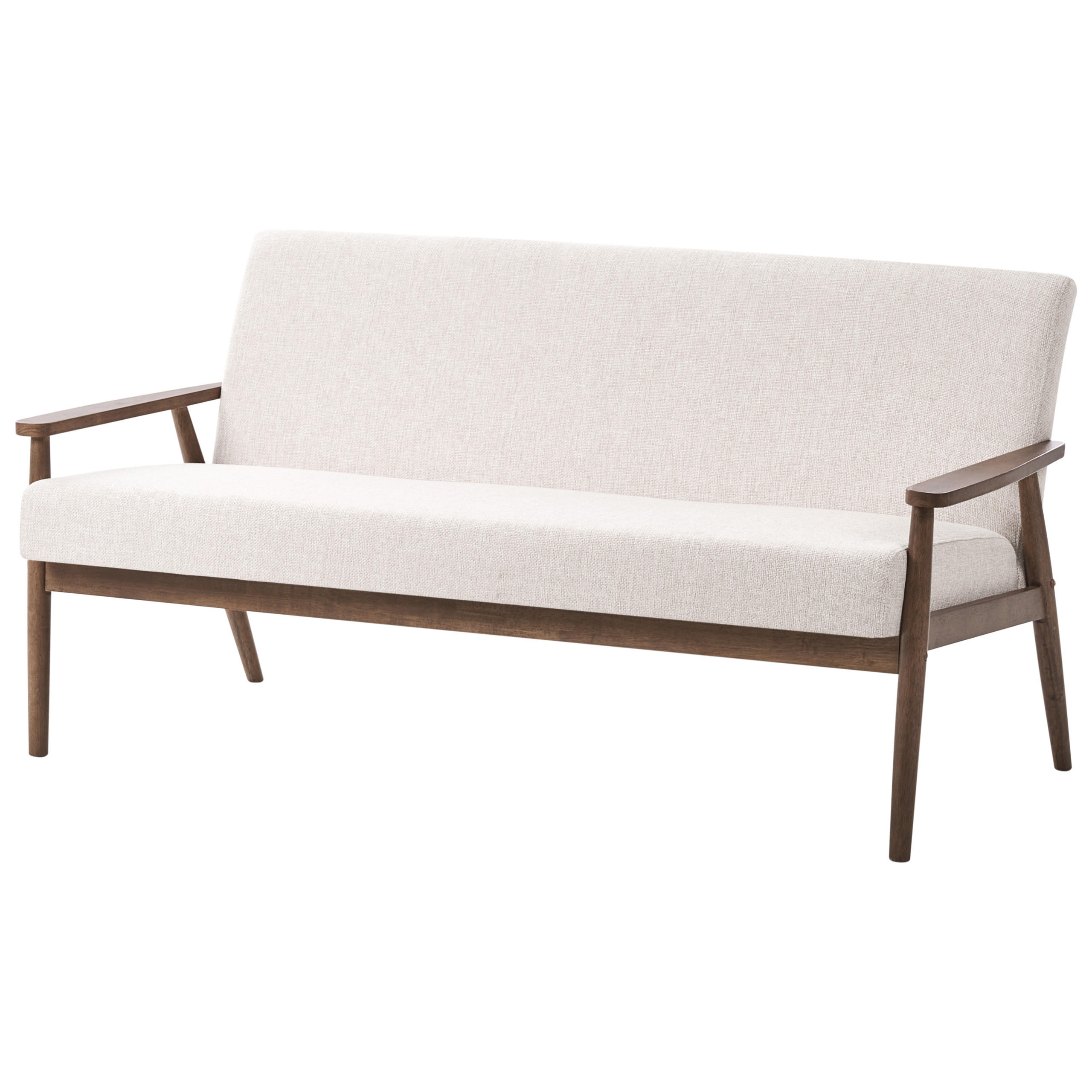 Beliani Sofa Beige, Dunkelbraun 151x79x72 cm