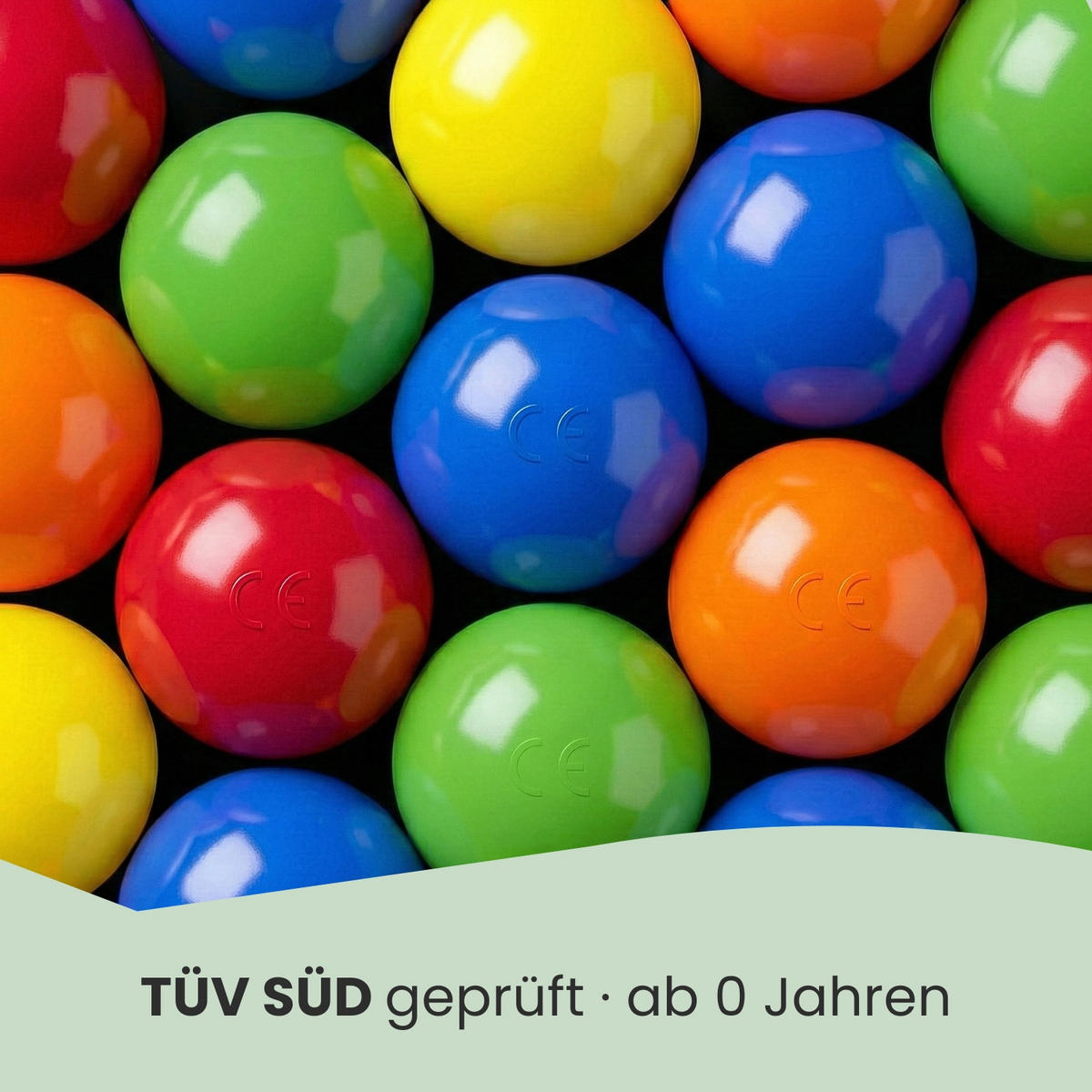 BÄLLEBAD-BÄLLE 100 Stück, bunt, 6 cm - Multicolor, Kunststoff (6/6/6cm) - Littletom
