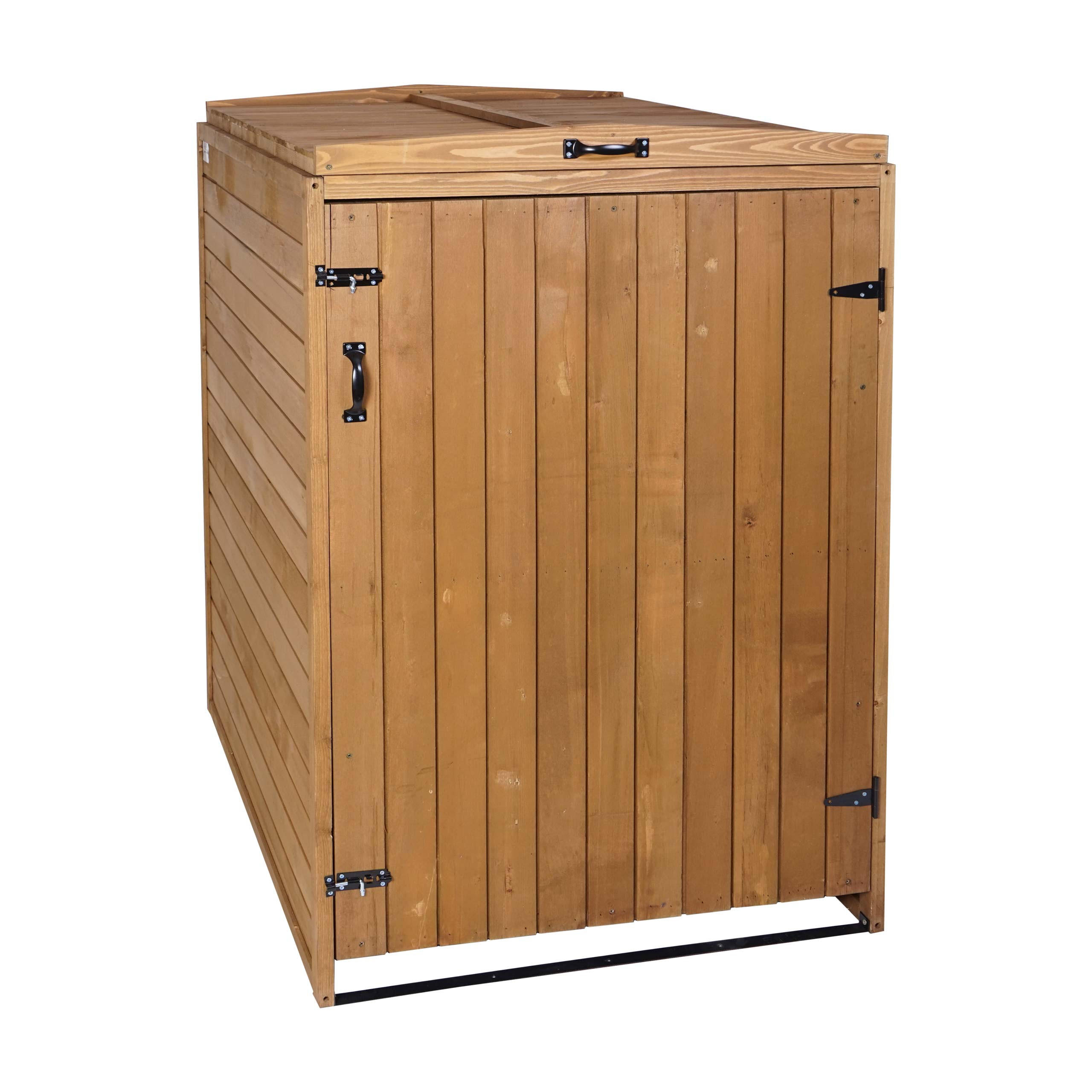 1ER-/2ER-MÜLLTONNENVERKLEIDUNG Braun - Braun, Holz (79/126/98cm) - MCW