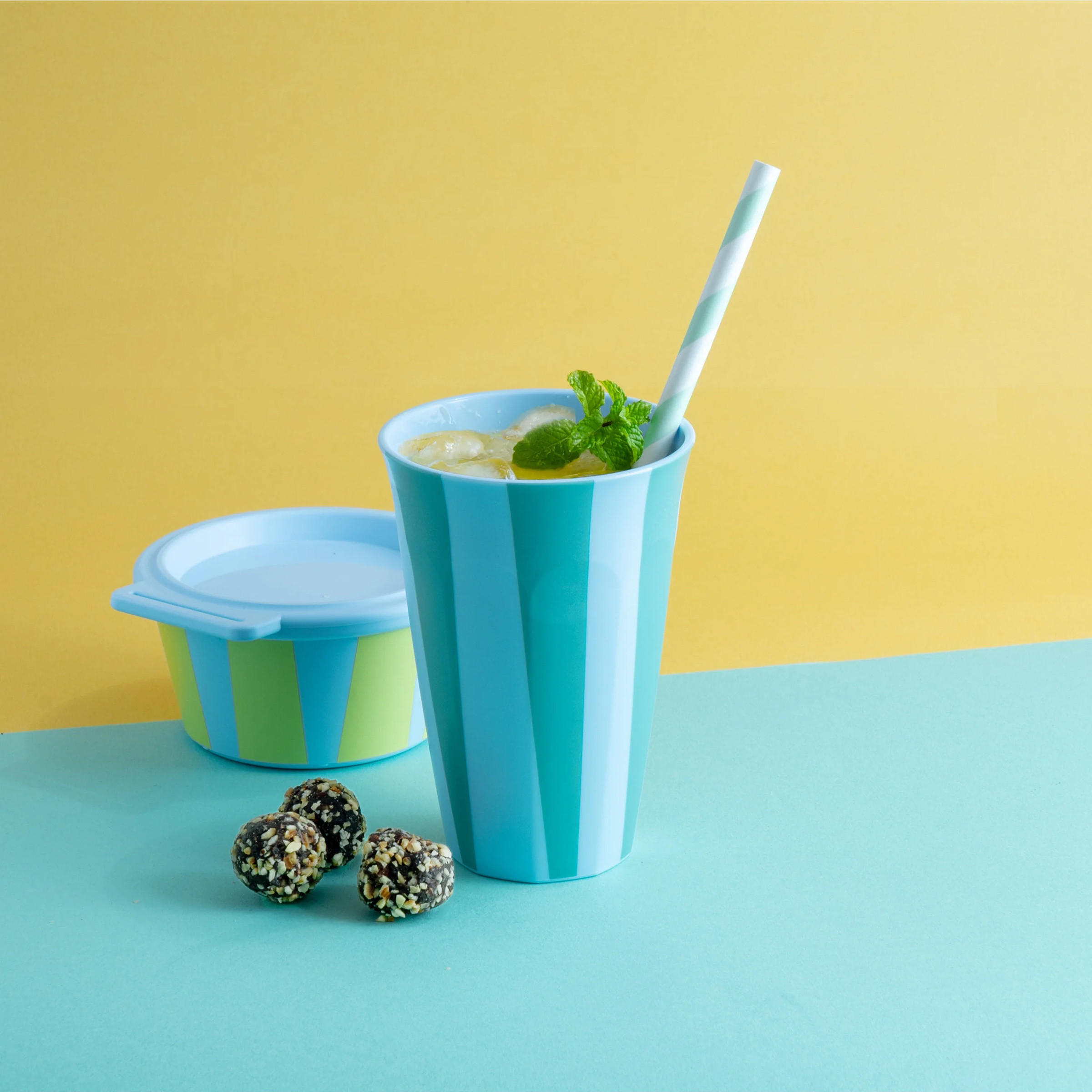 BECHER Nora 450 ml - Blau, Kunststoff (450L)