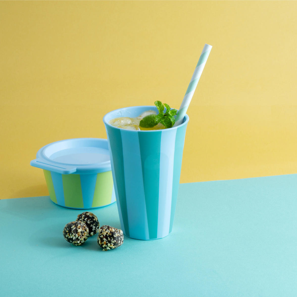 BECHER Nora 450 ml - Blau, Kunststoff (450L)