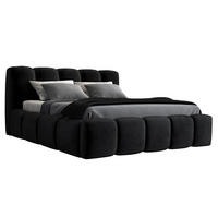 POLSTERBETT SONIC mit Matratze H2 180x200 Schwarz - Schwarz, Textil (180/200cm) - A&J MöbelLand