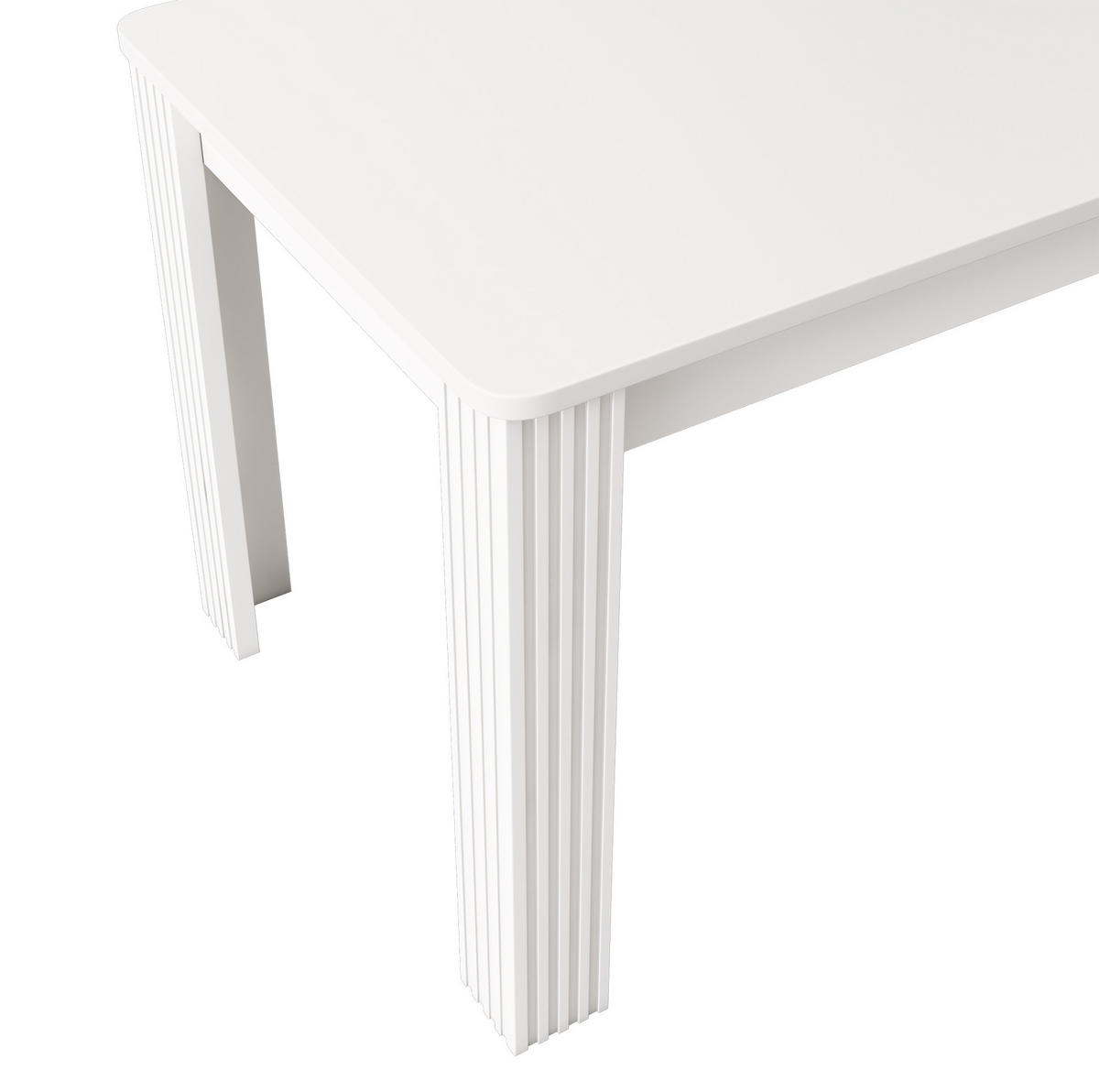 JEDÁLENSKÝ stôl, biely, z drevotriesky, moderný,65/116/75 cm - biela, kompozitné drevo (116/65/75cm) - BEAOK